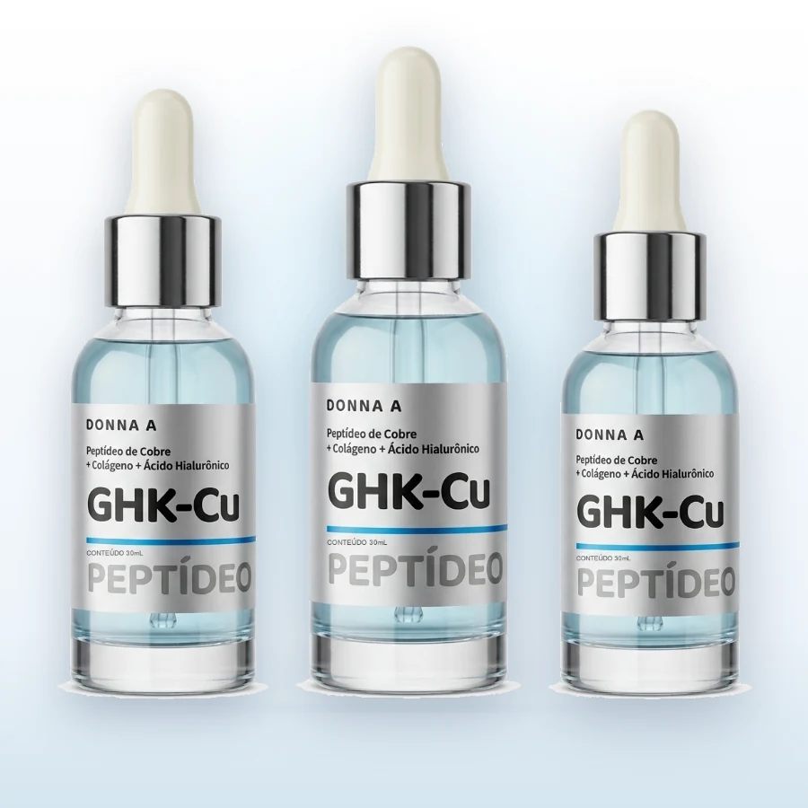 Sérum GHK-Cu Donna A, kit com 3 frascos de 30 mL